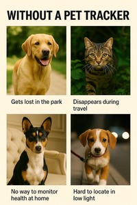 Thông Minh Điện Tử Mặc Sức Khỏe Vật Nuôi Tracker Thời Gian Thực 4G <span class=keywords><strong>GPS</strong></span> Lbs Pin Lâu Dài Không Thấm Nước Chống Mất Chó Mèo Nhựa - Product Image 3