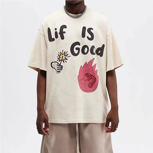 เสื้อยืดพิมพ์ลายพัฟฟ์ทรงหลวมสไตล์ลำลองสำหรับผู้ชาย เหมาะสำหรับใส่ในชีวิตประจำวัน - Product Image 6