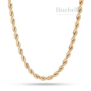 Venta caliente 925 Plata y 14K chapado en oro 5mm Moissanite cuerda cadena Collar para hombres - Product Image 1