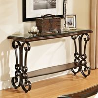 Grande table console étroite en métal pour la décoration de l'entrée et du couloir, parfaite pour afficher des photos, des lampes et des plantes