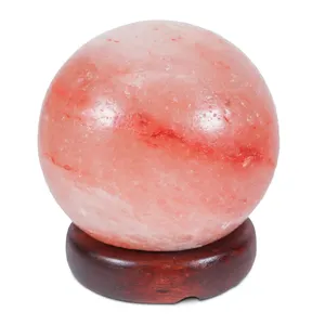 Lámpara de globo de sal Rosa personalizada, decoración de habitación, artesanías naturales, lámpara de sal pura del Himalaya de IMPEX PAKISTAN