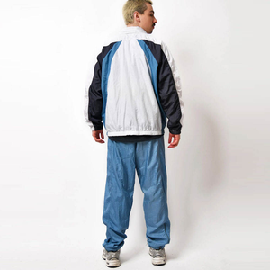 Ensemble de survêtement 2 pièces pour homme, pantalon de survêtement softshell zippé avec bordures élastiques, coupe-vent en nylon unisexe - Product Image 6