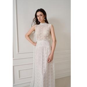 Robes de soirée luxueuses pour femmes ZUKA LACE EFFET Écharpe ROBE LONGUE Sans manches WhiteAnt Marque Femmes Maxi Robes élégantes - Product Image 3