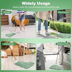 New Style High Quality Eco-friendly Durable Wood Multi-functional Cotton Thread Heavy Duty Cleaning Mop Self-Wringer Stainless - Product Image 3