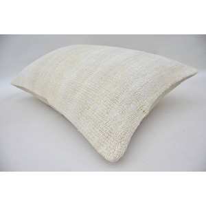 Oreiller patchwork Kantha en laine beige 16x24 pouces Vintage brodé Floral tissé Boho Plaid Design carré pour canapé à usage domestique - Product Image 4