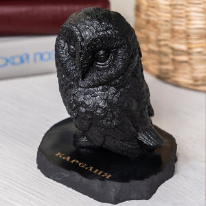 Figurine d'hibou en shungite - Product Image 3