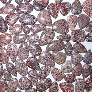 Piedra preciosa de jaspe de piel de leopardo natural al por mayor, cuarzo hermoso para la fabricación de joyas, piedra preciosa suelta - Product Image 4