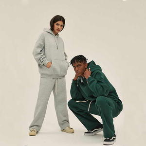 Conjunto de sudadera y Jogger de alta calidad de lujo, venta al por mayor, de color liso Sudadera con capucha, pantalones de chándal y Sudadera con capucha unisex, Conjunto de sudadera de invierno - Product Image 1