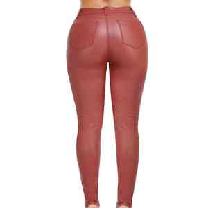 Pantalones de cuero de mujer de diseño personalizado precio al por mayor pantalones de cuero de mujer de alta calidad para adultos - Product Image 5