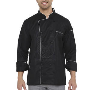 Chaqueta de Chef Personalizada de Algodón de Manga Larga para Hombre con Logotipo Impreso, Cierre de Botones, Servicio OEM, Precio de Fábrica para Restaurantes y Cocinas - Product Image 3
