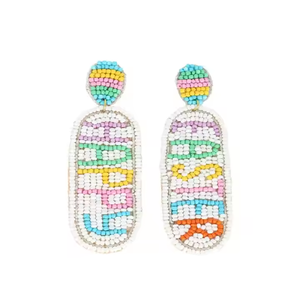 Premium Easter Egg <b>Earrings</b> for Women Acrylic Printed Pendant Design Beaded <b>Holiday</b> Jewelry Personalized Gift - Product Image 6