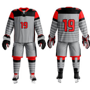 Uniforme de hockey sobre hielo de moda de buena calidad, novedad, mejor diseño, conjunto de poliéster con nombre de equipo personalizado para adultos - Product Image 1
