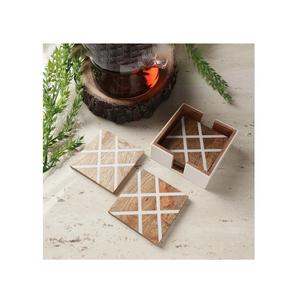 Posavasos de piedra con precios directos de fábrica de 2025, posavasos de mármol con diseño de hoja redonda de diseño premium a la venta - Product Image 1