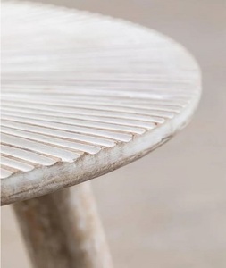 Juego de taburetes de madera maciza duraderos redondos de diseño moderno, muebles de alta calidad para sala de estar, precio al por mayor - Product Image 2