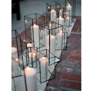 Les mieux notés moderne exclusif Antique fini métal verre votif thé lumière bougeoir luxe hexagone forme bougeoir - Product Image 2