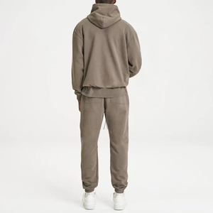 Survêtements techniques unis de haute qualité, personnalisables, en molleton, pour hommes, taille oversize, ensemble de jogging - Product Image 1