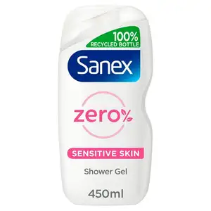 Pack of 6, Sanex Zero% Nourishing Shower Gel for Dry Skin 225ml