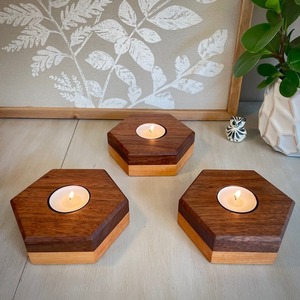 Wooden centerpiece <b>tea</b> <b>light</b> - Product Image 6