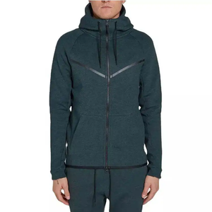 Conjunto Deportivo para Hombre, Color Gris Oscuro, con Chaqueta con Capucha y Cremallera y Pantalones Jogger, Dos Piezas, para Deportes, Fitness y Uso Casual - Product Image 5