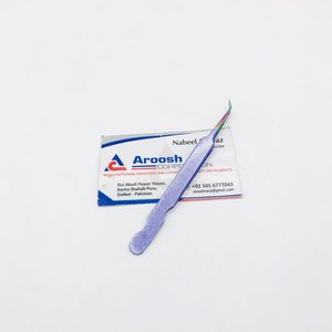 Pinzas para extensión de pestañas de 45 grados de acero inoxidable con revestimiento de purpurina púrpura, agarre de diamante, diseño sostenible puntiagudo - Product Image 3