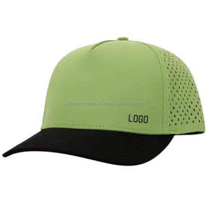 Casquettes de baseball en gros à séchage rapide 100 % polyester perforées au laser avec visière incurvée, casquette de golf personnalisée pour les sports de plein air - Product Image 5