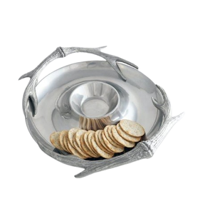 New Arrival <b>Mirror</b> Polished Aluminum Dips & Chips <b>Tray</b> Rounded Serving <b>Tray</b> Handmade Durable Quality Food <b>Trays</b> - Product Image 6