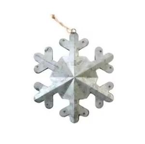 Copo de nieve de metal hecho a mano con forma de flor, esmalte de plata, decoración interior sin óxido, copo de nieve de metal colgante, diseño personalizado - Product Image 1
