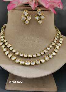 Collier Kundan doré tendance SKU 522 D-4 - Product Image 2