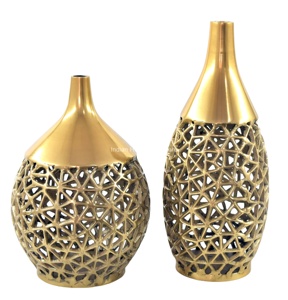 Coastal-Style Iron <b>Tabletop</b> Flower Vase Model IHACA1003 IHA Designer Wedding & Home Event Decor Origin Wholesale Bulk Quantity - Product Image 4