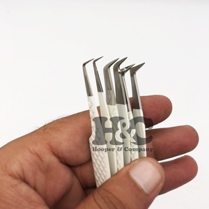 Nouvelle arrivée pince à épiler vison pince à cils en acier inoxydable avec pointe en fibre pointue emballage de logo personnalisé pour pince à épiler d'extension de cils - Product Image 1