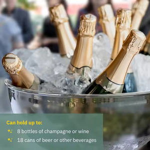 เรือชิลล์โลหะแบบมินิมอลสำหรับพื้นที่ความบันเทิงที่ทันสมัยช่วยให้น้ำแข็งแช่แข็งได้นานขึ้นสำหรับบาร์บีคิวในสวนหลังบ้านบาร์กลางแจ้ง - Product Image 2