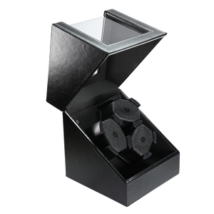 New Watch Winder for <b>3</b> Watches, Whisper Quiet Motor with Smart Light Sensor, 2 Rotation Modes, Memory Foam Cushions (OEM) - Product Image 1