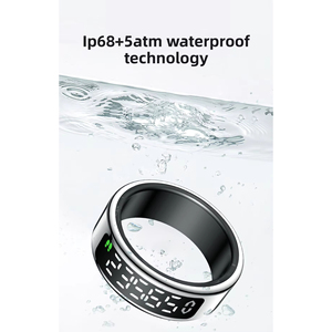 Anillo Inteligente de Acero con Pantalla LED, Monitor de Salud, Resistente al Agua IP68, Control por Aplicación de Fitness, Pantalla Táctil - Product Image 3