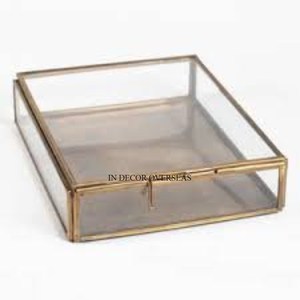 Boîte acrylique encadrée en métal de qualité supérieure plaqué or nouvellement arrivée pour la carte d'invitation de mariage et d'événements et les cadeaux de l'Inde - Product Image 1