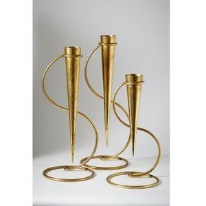 Bougeoir Bougeoir en métal pour l'éclairage et la décoration de la maison Ensemble Bougeoir décoratif élégant finition antique - Product Image 1