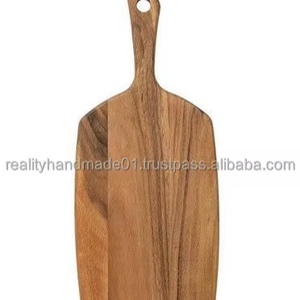 เครื่องครัวไม้ธรรมชาติเขียงทรงสี่เหลี่ยมขนาดใหญ่เขียงสองด้านกันลื่นพร้อมที่จับ - Product Image 2