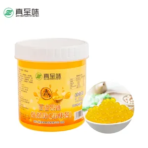 Passion Fruit Flavor High Selling Private Label 1.2Kg Boba Popping Pearls Fruit Juice Bursting Ball Boba Bubble Tea Ingredients