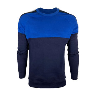 Último diseño de los hombres de cuello redondo personalizado de alta calidad bordado sudadera hombres suelta manga larga liso cuello redondo sudadera - Product Image 6