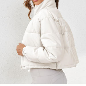 Abrigos Cortos Holgados de Algodón con Mangas Largas para Mujer, con Bolsillos, Chaqueta Acolchada con Cremallera, Chaqueta de Exterior, Producto de Alta Calidad en 2026 - Product Image 2