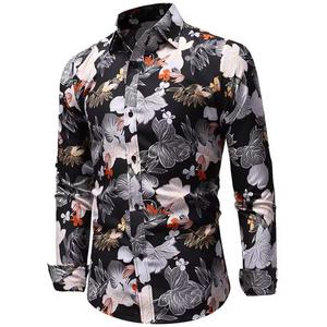 เสื้อเชิ้ตฮาวายพิมพ์ลายดอกไม้แขนสั้นแฟชั่นงานศิลปะสั่งทำพิเศษสำหรับผู้ชาย - Product Image 2