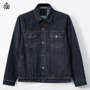 Veste en jean pour homme Vintage bleu coton hiver enduit XS taille disponible en gros vêtements d'extérieur veste d'hiver - Product Image 1