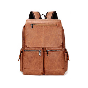 2024 Mochila de cuero para hombre Nuevo diseño logotipo personalizado Bolso de moda mochila de cuero de vaca - Product Image 6