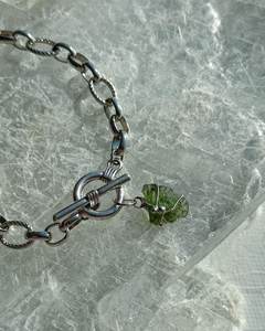 Bracelet en cristal de moldavite véritable météorite article cadeau pour anniversaire pierre précieuse naturelle avec effet de changement de couleur - Product Image 3