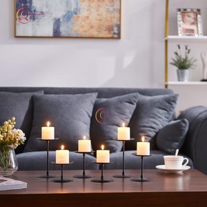 Set Of 6 <b>Black</b> Color Powder Coated Solid Iron Home and Resorts Unique <b>Candle</b> Jar Latest Arrival Classic Lightening <b>Candle</b> <b>Holder</b> - Product Image 2
