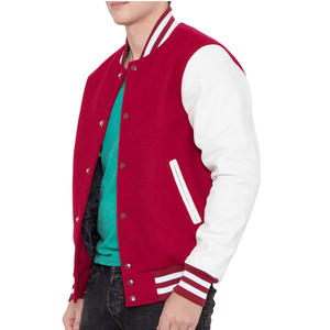 Veste universitaire à manches en cuir pour hommes tendance en hiver Design personnalisé Style unique Original - Product Image 2