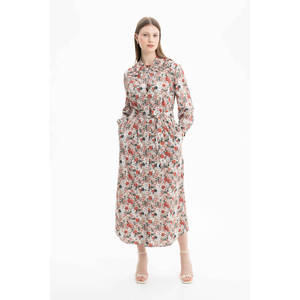 Vestido Verde Menta Sólido con Cintura Imperio y Cuello con Volantes para Mujer de Oficina - Product Image 5