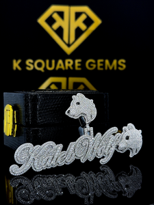 Colgante Hip Hop con letras personalizadas, nombre de la suerte personalizado, colgante con número de Hip Hop para hombre, joyería Ice Out Hip Hop, plata 925 - Product Image 4