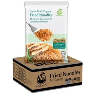Fideos Instantáneos KampongKu con Ajo Frito y Pimienta Negra, 6 Paquetes x 4 x 95g, Certificación Halal, Empaque a Granel en Bolsa - Product Image 1