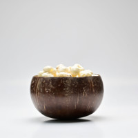 Bol en noix de coco naturel fait main réutilisable, écologique, végétalien, décoration de cuisine pour les bols d'açai, les smoothies