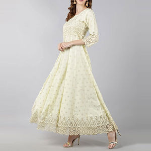 Hot Selling O Neck Solid Color Party Wear Dresses for Women Cheap Price Casual Women Dress Made in Pakistan - Product Image 5